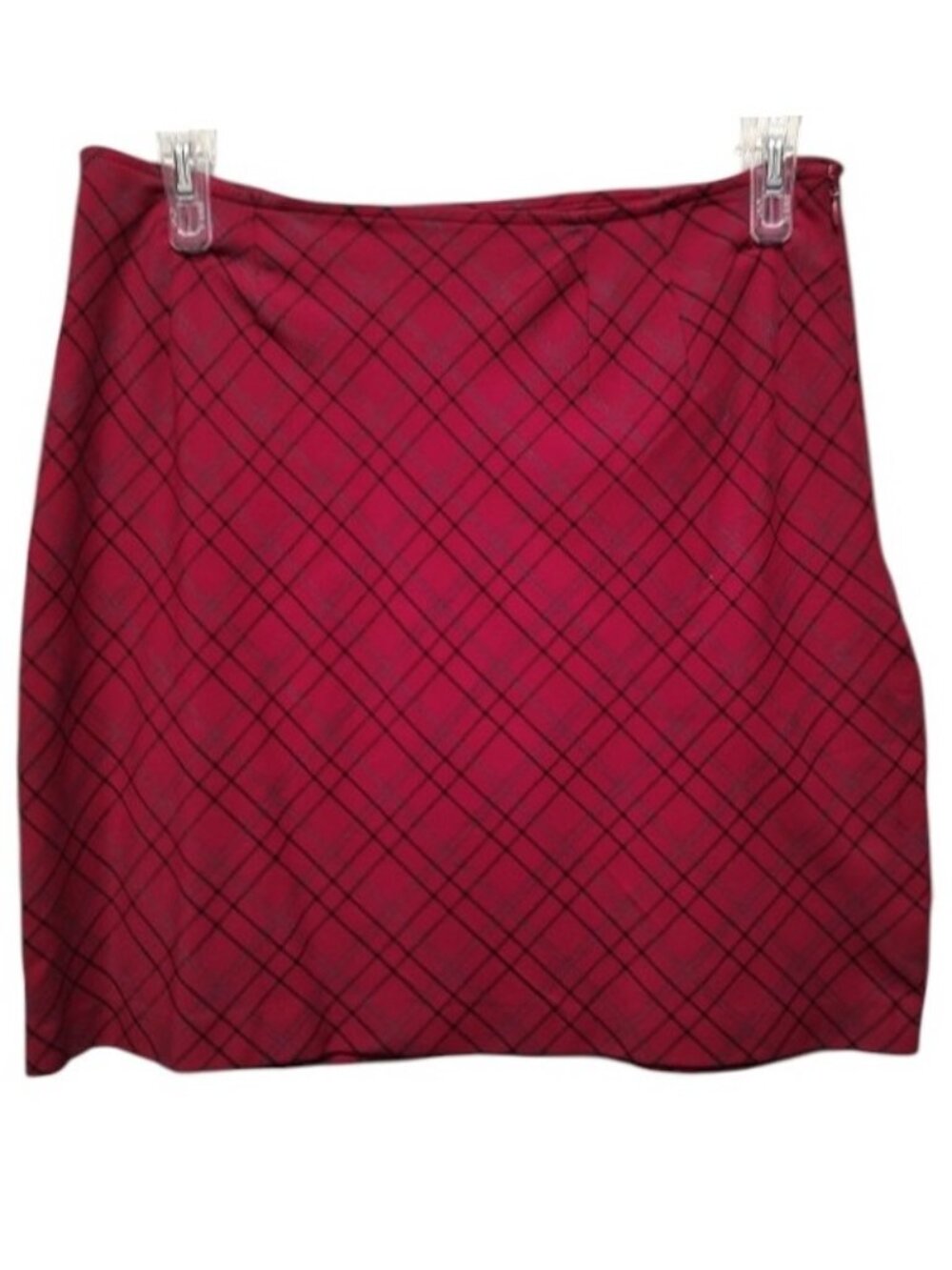 Vintage Venezia Red Plaid Tartan Mini-Skirt Size 16 Average